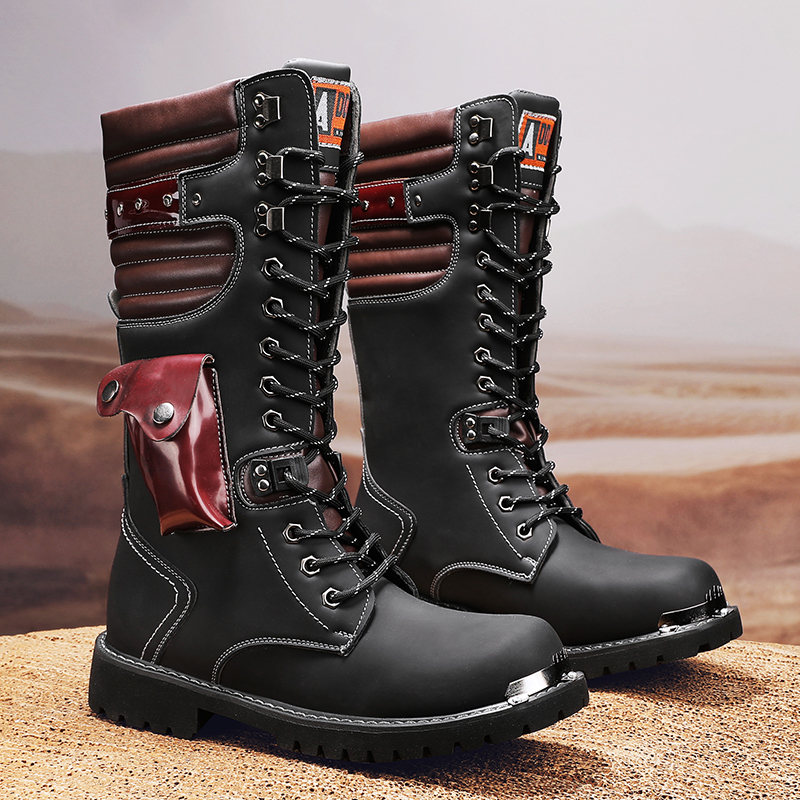 Men's high top motorcycle boot - Anti Loop Rubber のレビューと価格