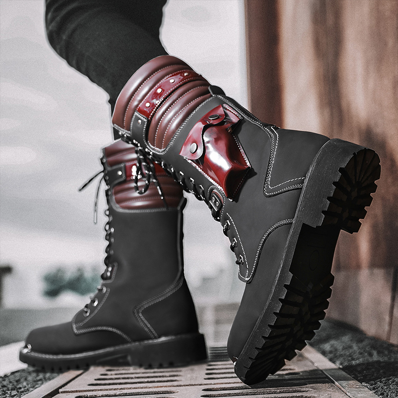 Men's high top motorcycle boot - Anti Loop Rubber のレビューと価格