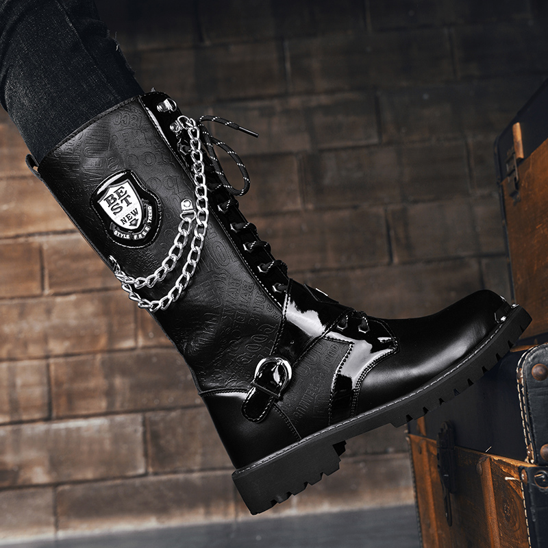 Men's high top motorcycle boot - Anti Loop Rubber のレビューと価格