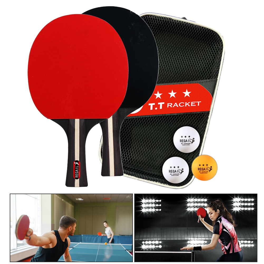 Table Tennis Racket 2 Rackets  - Table Tennis Kit Bag のレビューと価格