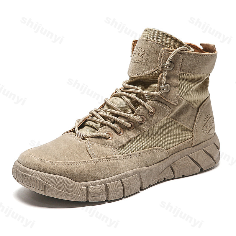 Men Combat Boots 2025 Autumn B - Anti Loop Rubber のレビューと価格