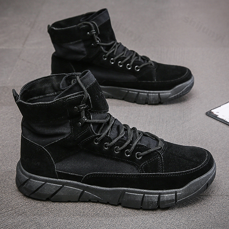 Men Combat Boots 2025 Autumn B - Anti Loop Rubber のレビューと価格
