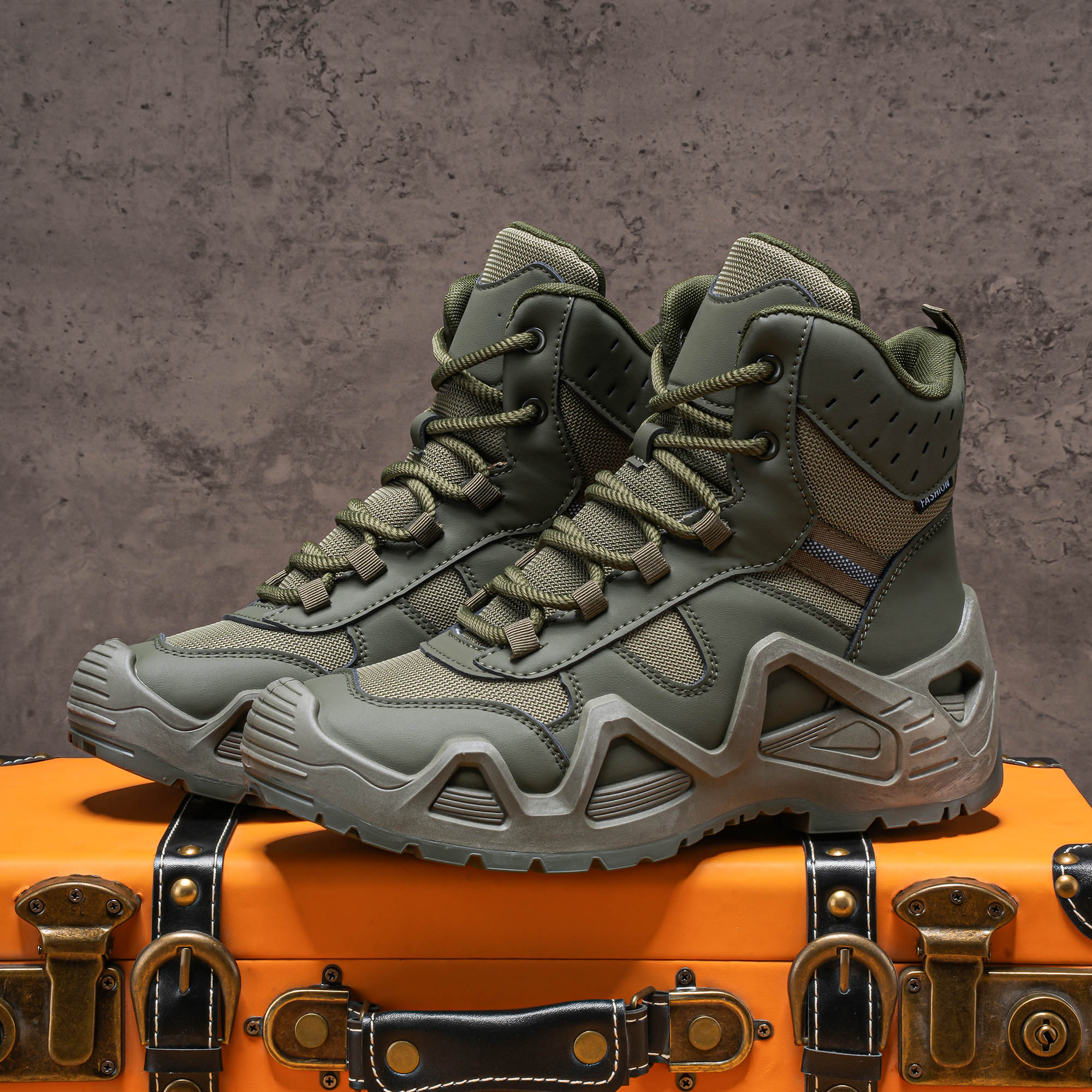 Men's high top boots, hiking b - Anti Loop Rubber のレビューと価格