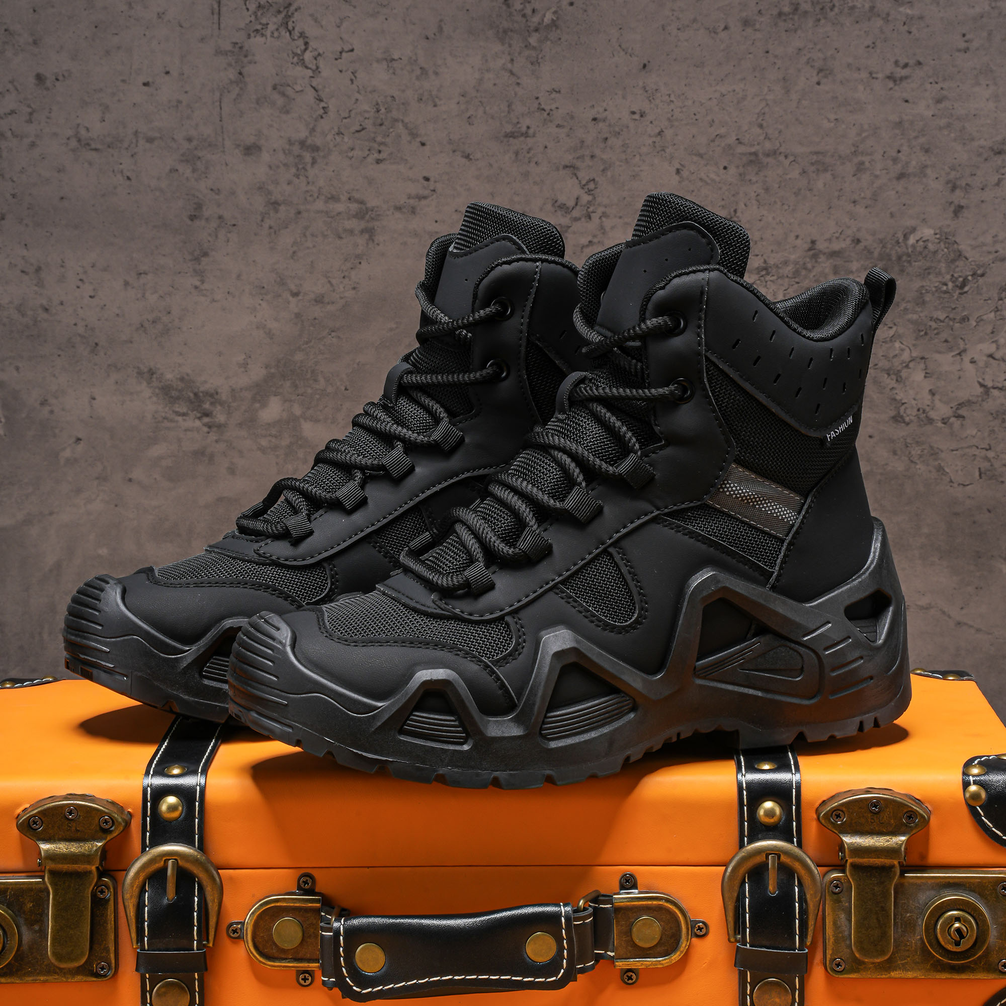 Men's high top boots, hiking b - Anti Loop Rubber のレビューと価格